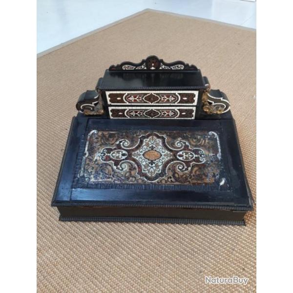 Ecritoire ancien marquetterie boule a restaurer