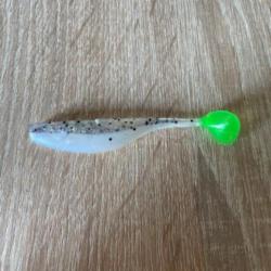 Leurres souple de pêche quantum Q-paddler 8 salt & pepper UV tail