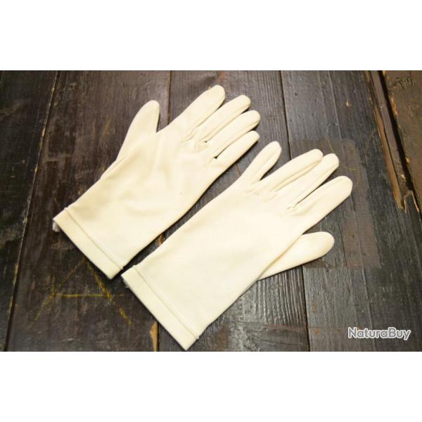 Paire de gants taille 8 blanc , Parade , arme Franaise , Lgion police (C)
