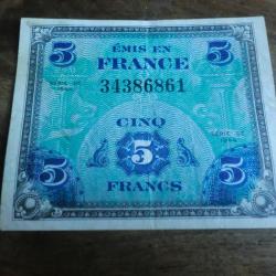 billet cinq francs