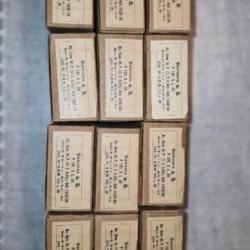 Superbe lot de 12 boîtes de cartouche Mauser - WW2