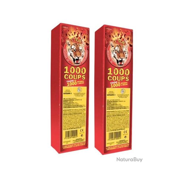 2X Mitraillette ptard de 1 000 coups - Le Tigre