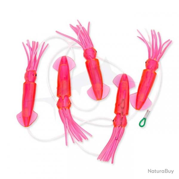 Squidnation Squid Daisy Chain Killer Pink 7 Inch - 18cm