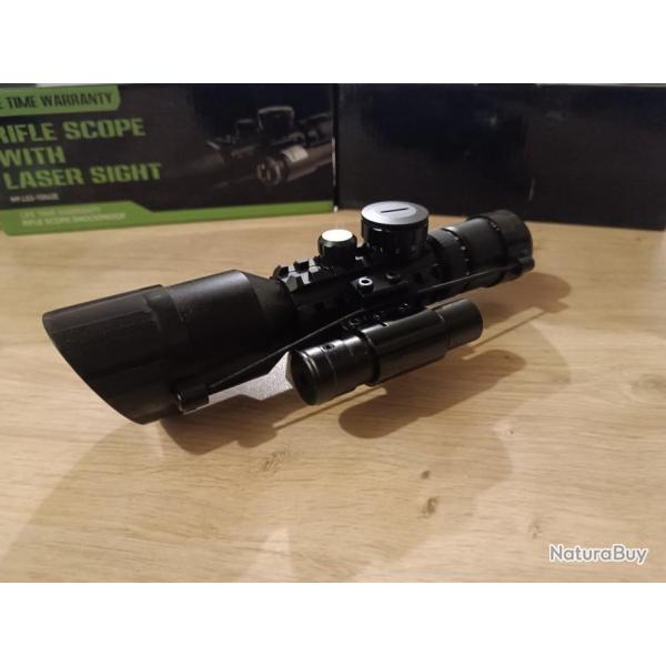 Lunette de tir rifle scope 10x42 avec laser