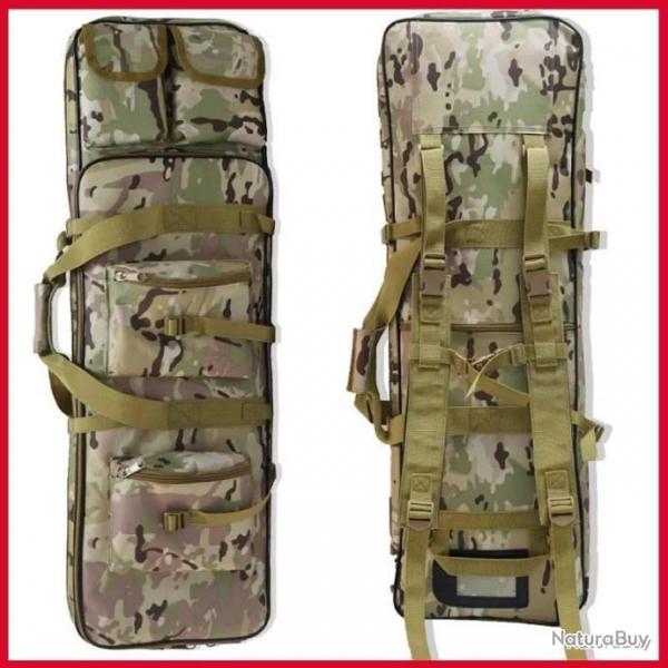 HOUSSE TACTIQUE POUR ARMES LONGUES ET ARMES DE POING - CAMO - 85CM - LIVRAISON GRATUITE