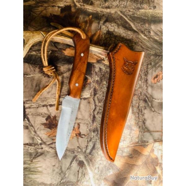 couteau de chasse artisanal forg / srie hiboux