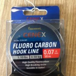 Fluoro carbon hook line 0,07mm 50m 0,85kg browning