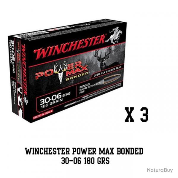 60 cartouches Winchester Power Max Bonded 30-06 180 Grs 