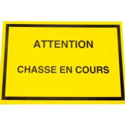 Panneau de signalisation Januel Chasse en cour Jaune - 60 x 40 cm