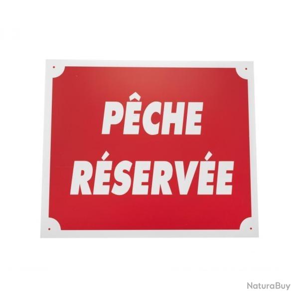 Panneau de signalisation Alu Januel Pche rserve - 25 x 30 cm Defau