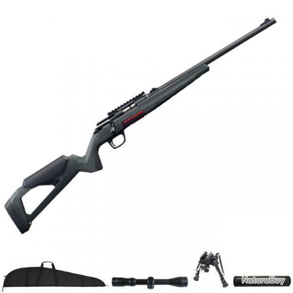 Wahoo ! Carabine Winchester Xpert Stealth Filet Compo - Cal. 22LR - Pack Tir / 46 cm