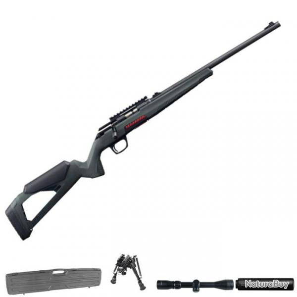 Wahoo ! Carabine Winchester Xpert Stealth Filet Compo - Cal. 22LR - Pack Premium / 46 cm