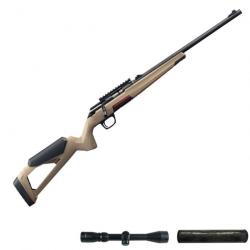 Carabine Winchester Xpert Fileté FDE - Cal. 22 LR - Pack Optique