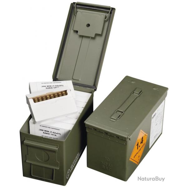 Cartouches Sako Militaire FMJBT Lock base  Cal. 308 Win - Bote de 400 - Par 3 / 170