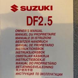 manuel du propriétaire hors bord suzuki 2.5 cv