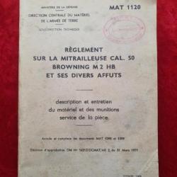 Manuel instruction mitrailleuse Browning cal 50