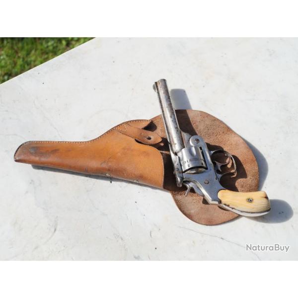 Rare tui de revolver Smith & Wesson en calibre 44 russian canon 6 pouces officier de cavalerie US
