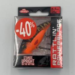Leurre dur de pêche Berkley rattlin'powerblade 6,5cm 26g orange