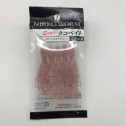 Leurre souple Nikki Worm Squid 2,5inch Rose transparent
