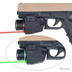 Promo !!! 1 Lampe torche + laser rouge pour rail de ( 20 à 21 mm ) ( 150 LM )