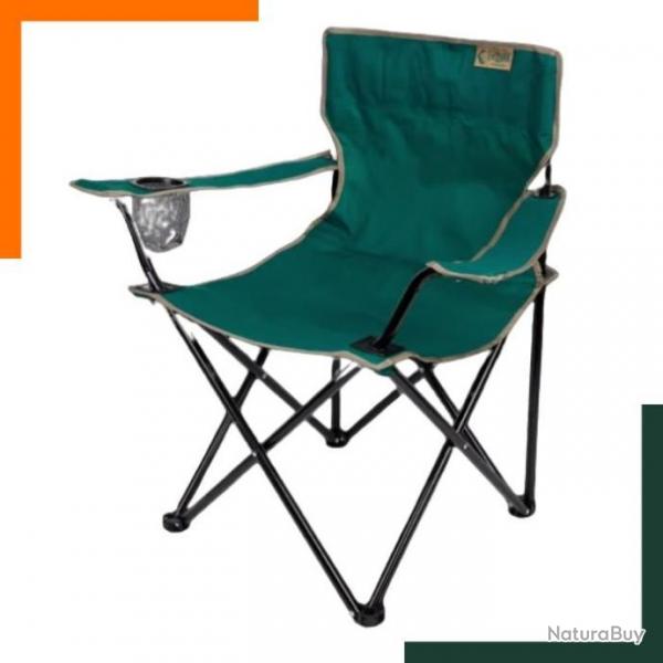 Chaise pliable - Sac de rangement - Impermable - Charge 110kg - Avec porte gobelet