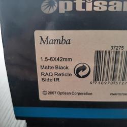 Optisan Mamba 1.5-6x42mm Matte Black RAQ Reticle Side IR