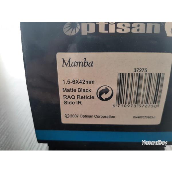 Optisan Mamba 1.5-6x42mm Matte Black RAQ Reticle Side IR