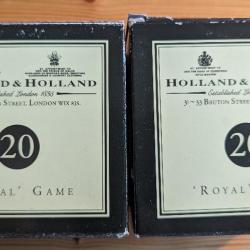 50 cartouches (2x25) calibre 20/67, HOLLAND & HOLLAND "ROYAL GAME" - 28 g de plomb N°8
