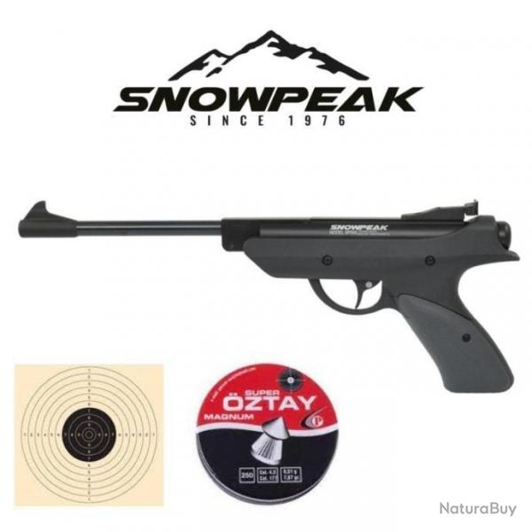 Pack Pistolet  plombs Snowpeak SP500 Calibre 4,5mm + 1 x botes de plombs Oztay + cibles