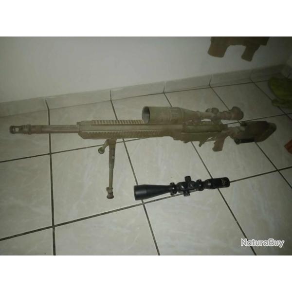 Sniper ASW338LM ASG avec Mcanisme Amoeba Striker et Accessoires