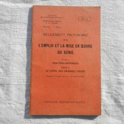 notice militaire règlement provisoire sur l'emploi et la mise en oeuvre du génie - GEN106 - 1953