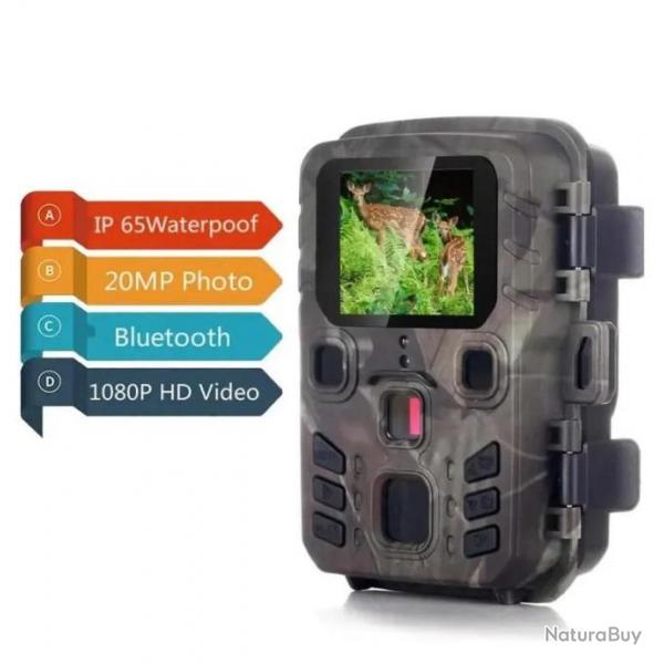 Camra de chasse 20 MP HD 1080P vision nocturne et dtection de mouvement ultra sensible + SD 32