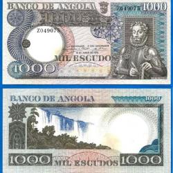 Angola 1000 Escudos 1973 Camoes Afrique Escudo Billet Prefixe Z