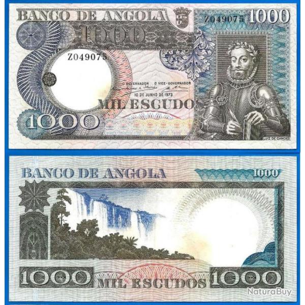 Angola 1000 Escudos 1973 Camoes Afrique Escudo Billet Prefixe Z