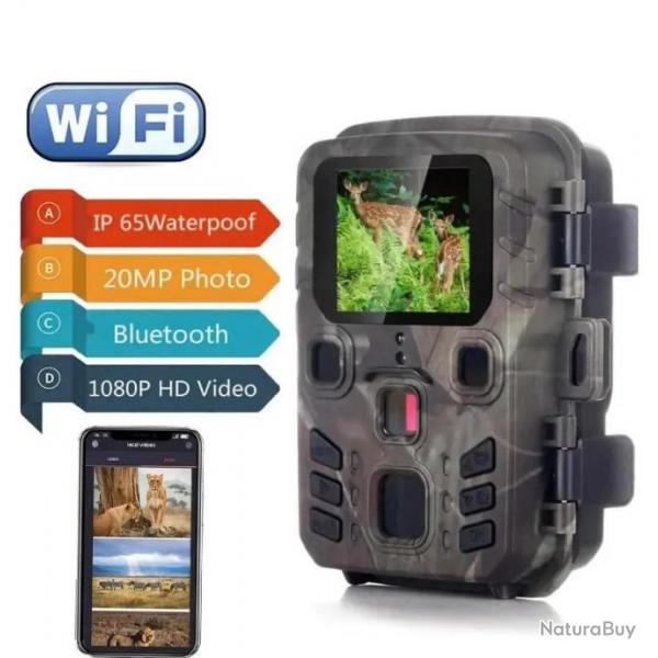 Camra de chasse WIFI 20 MP HD 1080P vision nocturne +SD 32 Go