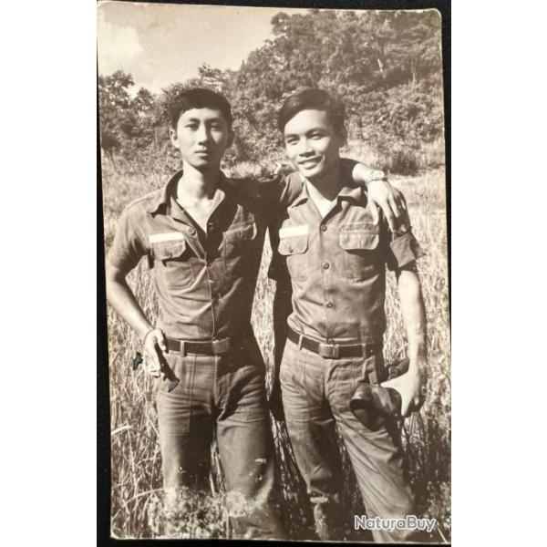 Photo portrait originale de deux soldats ARVN