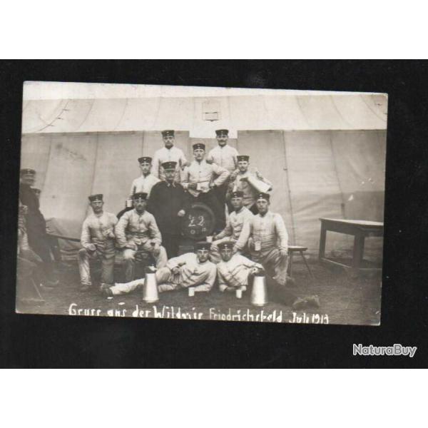 groupe de troupiers allemands en treillis carte photo militaire 1913?