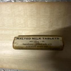 Paquet comprimés lait malté US WW2