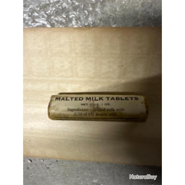 Paquet comprims lait malt US WW2