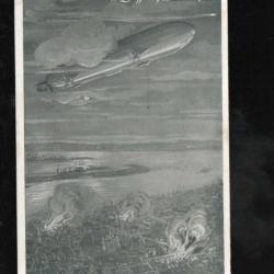 attaque de zeppelin sur anvers carte allemande guerre 14-18