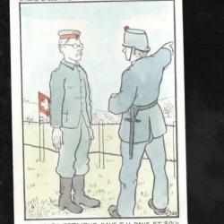 carte suisse soldat allemand caricature de sam