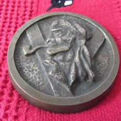 Médaillon en bronze 19e siècle - Pirate