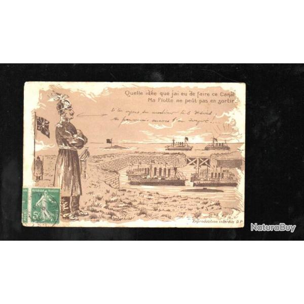 le kaiser et sa flotte carte patriotique franaise , cpa 1915