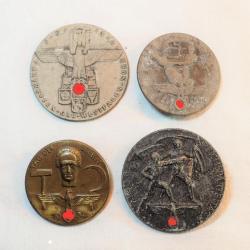 authentique lot d'insignes allemands commémoratifs des journées allemandes WWII