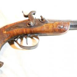 Pistolet d'Officier à percussion en calibre 14 mm luxueuse fabrication 1830 - XIX ième