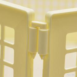 Charnière plastique pour panneau de parc à poussins