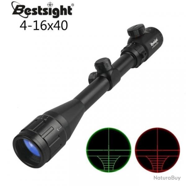 Lunette Viseur BESTSIGHT 4-16x40 + Colliers Offerts Chasse Airsoft