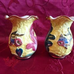 Kérina Monaco paire de vases céramique à décor de fond marin stylisé