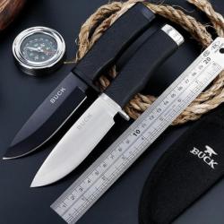Couteau type BUCK 22cm noir enchère