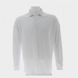 POLO blanc manches longues personnalisation au choix broder